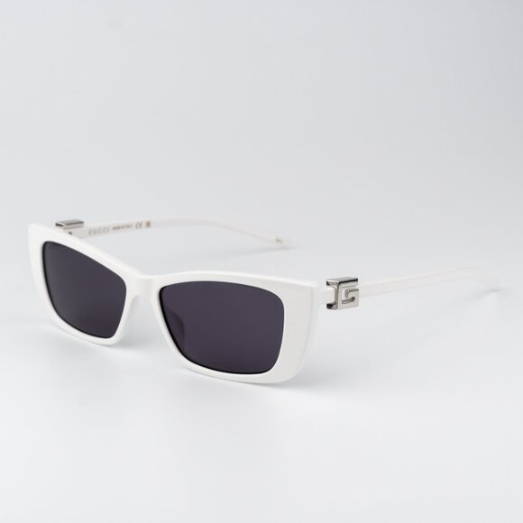 Gucci Women Sunglasses White Grey Cat Eye GG1681S 006 BRAND NEW